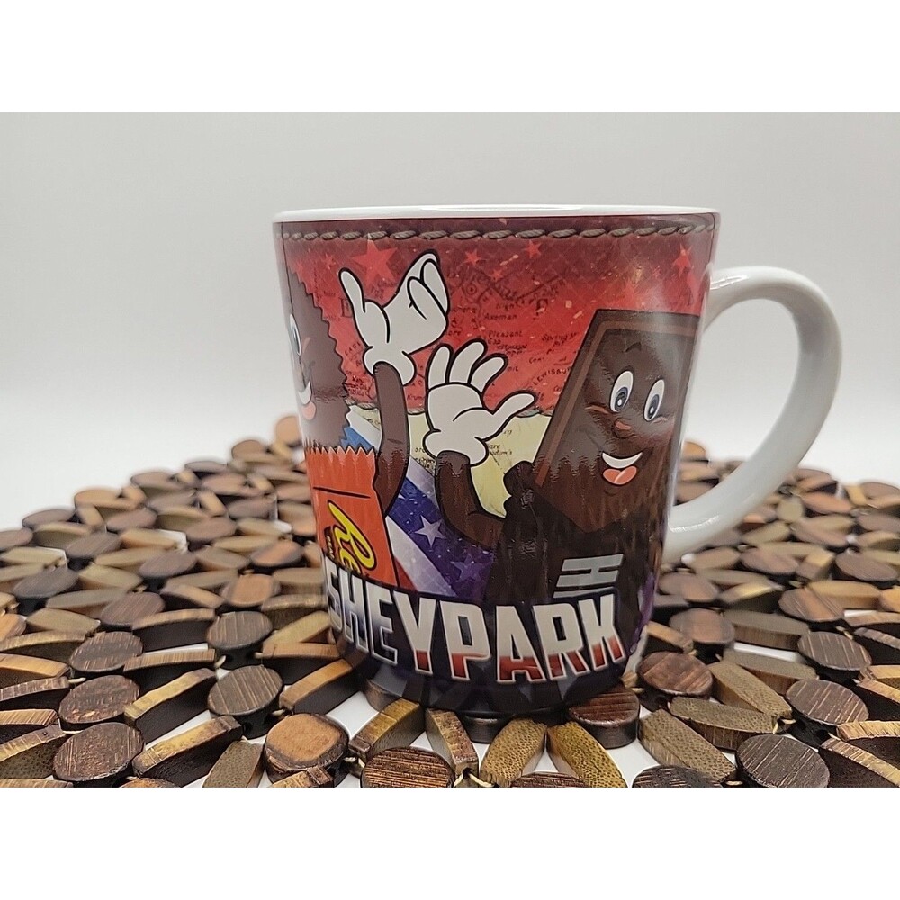 Hershey Park Mug Rare Large Coffee Cup/Mug 4.5” Tall 4” Wide Theme Park Souvenir